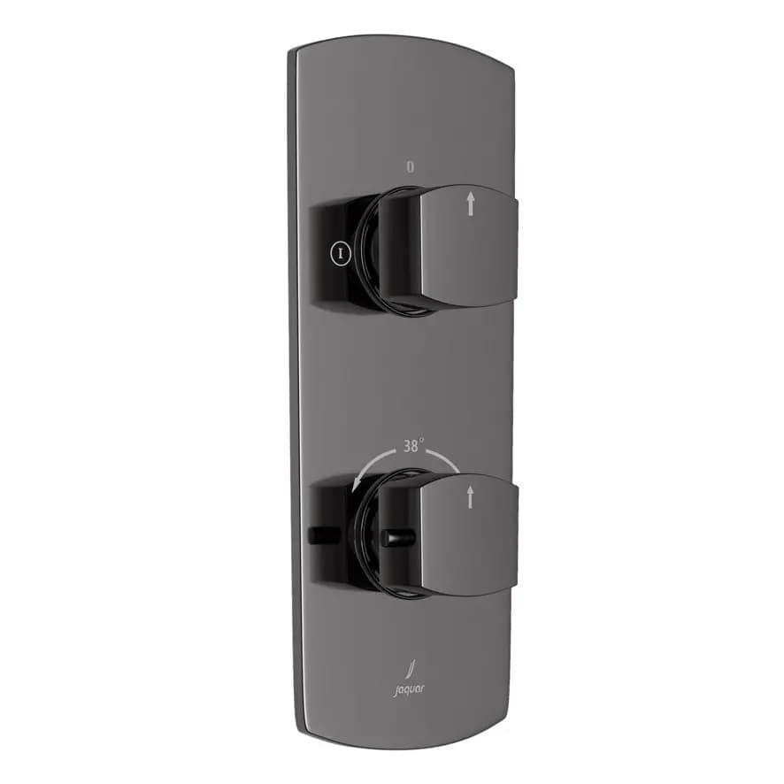 Jaquar Black Chrome Kubix Aquamax 2 Outlet Thermostatic Shower Mixer Image 0