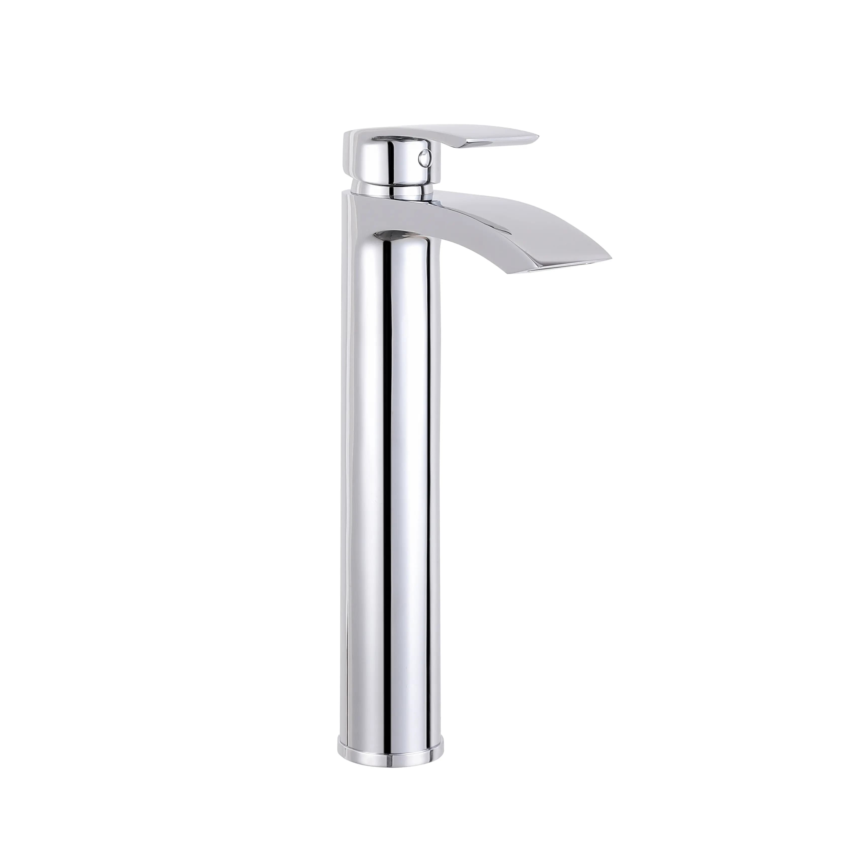 Flow Single Lever Tall Basin Mixer Chrome Plated Image 0