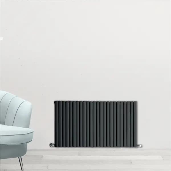 Anthracite Rome Double Designer Horizontal Column Radiator 500mm x 767mm Image 0