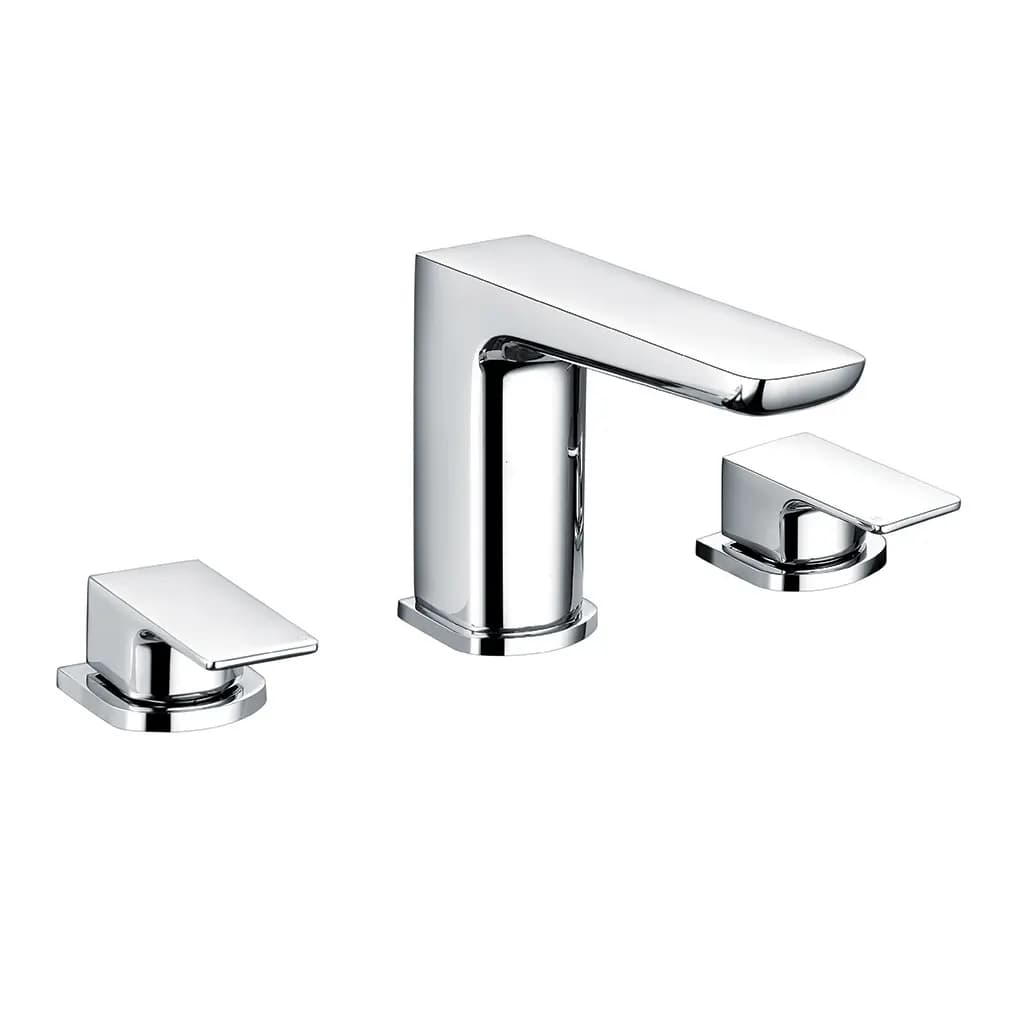 Dash Deck-Mounted 3-Hole Basin Mixer Chrome Plated Image 0