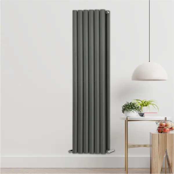 Anthracite Milan Double Designer Vertical Column Radiator 1600mm x 590mm Image 0