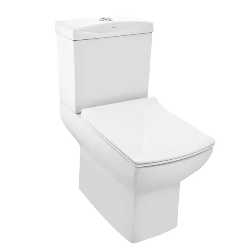 Jaquar White Lyric Bowl With Cistern For Coupled Toilet with UF Soft Close Slim Seat Cover Image 0