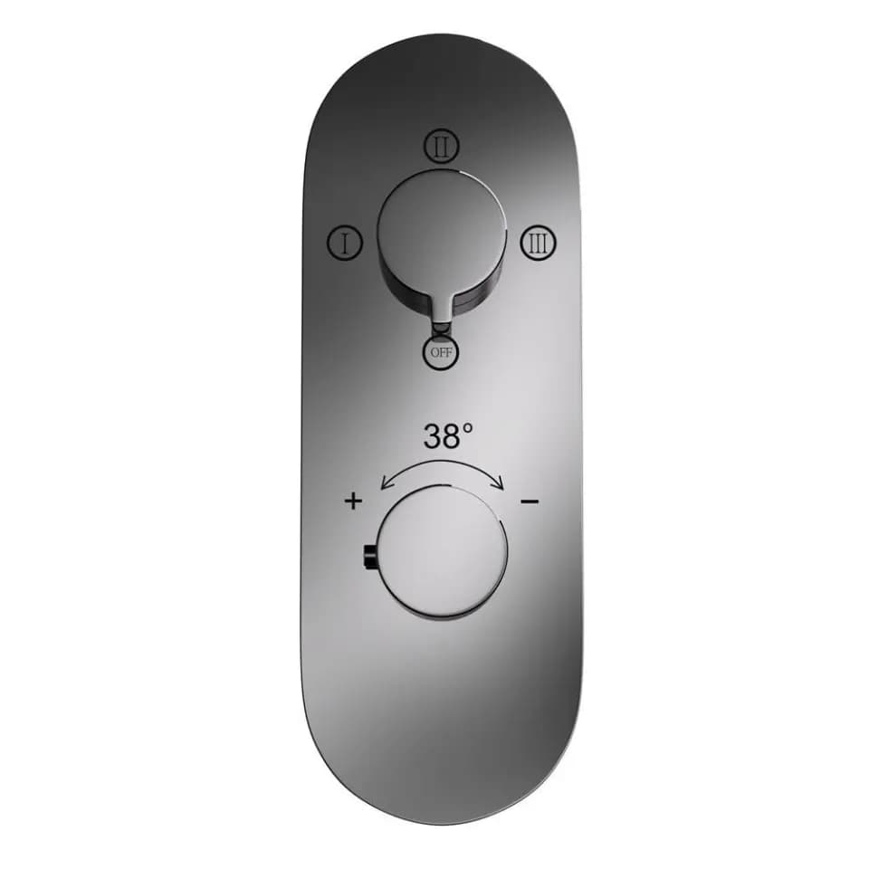 Jaquar Black Chrome Laguna Aquamax 3 outlet Thermostatic Shower Mixer Image 0