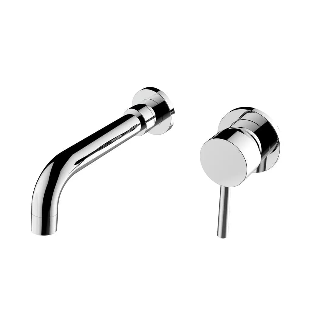 Marino Single Lever Wall Mounted Basin Mixer With Spout Chrome Plated Image 0