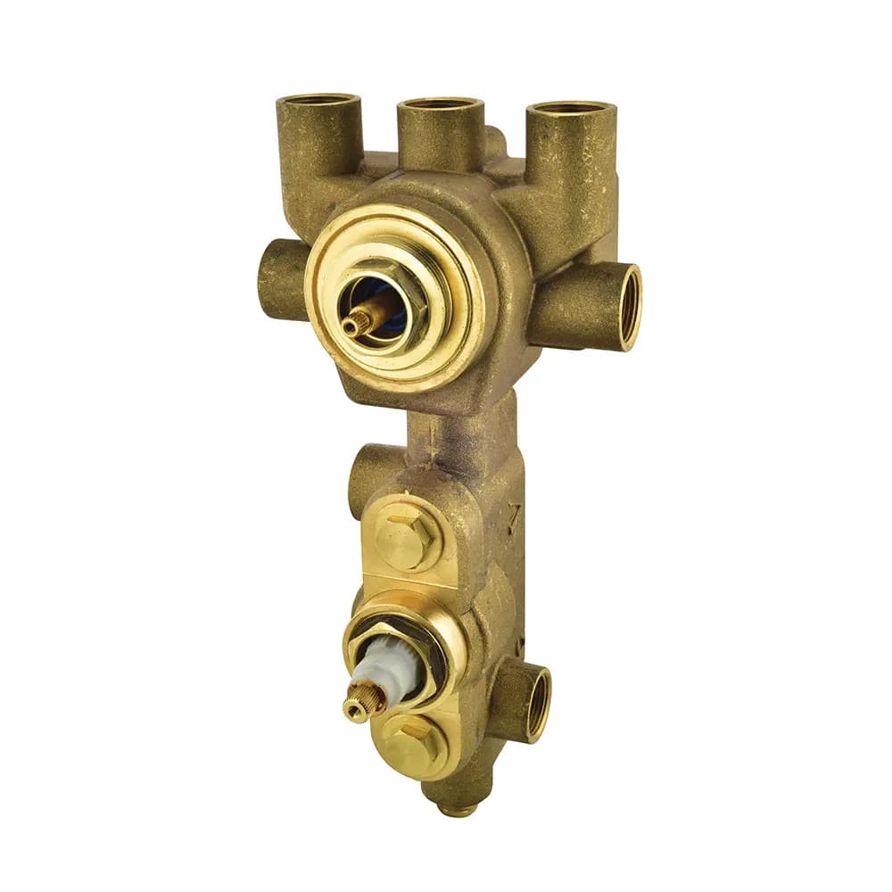 In-wall Body of Thermostatic Shower Mixer with 5-way diverter Image 0