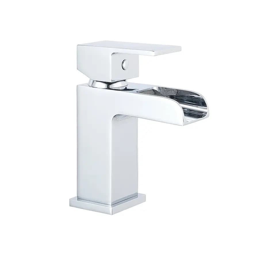 Waterfall Cloakroom Mini Basin Mixer With Basin Waste Chrome Plated Image 0