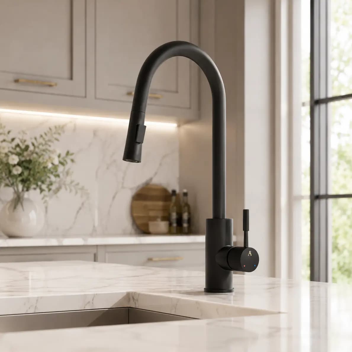 Artize FLO2 Black MattSingle Lever Pulldown Sink Mixer with spray Image 0