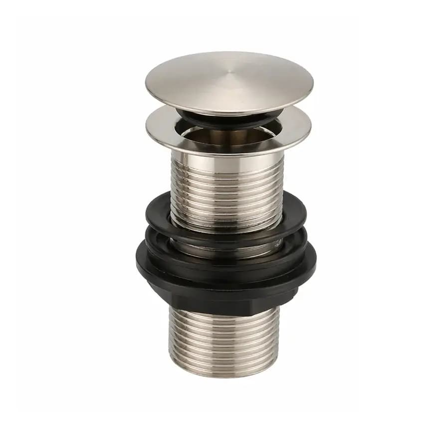 Unslotted Brushed Nickel Clicker Basin Waste Image 0