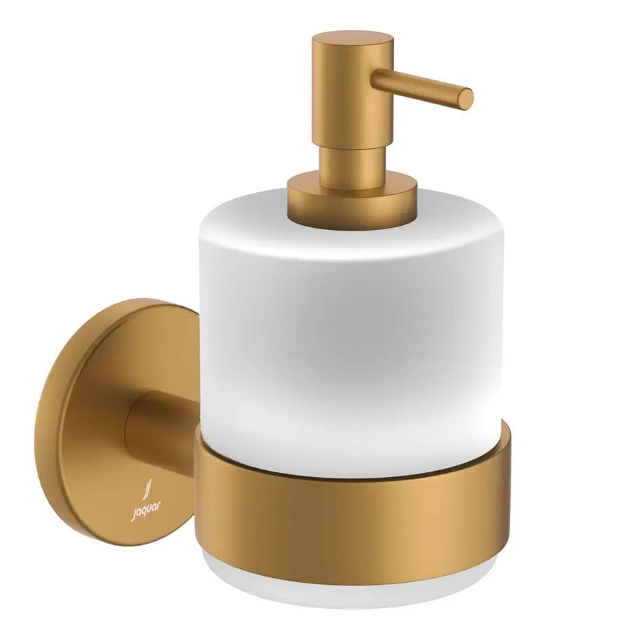 Jaquar Gold Matt PVD Soap Dispenser With Glass Bottle Image 0