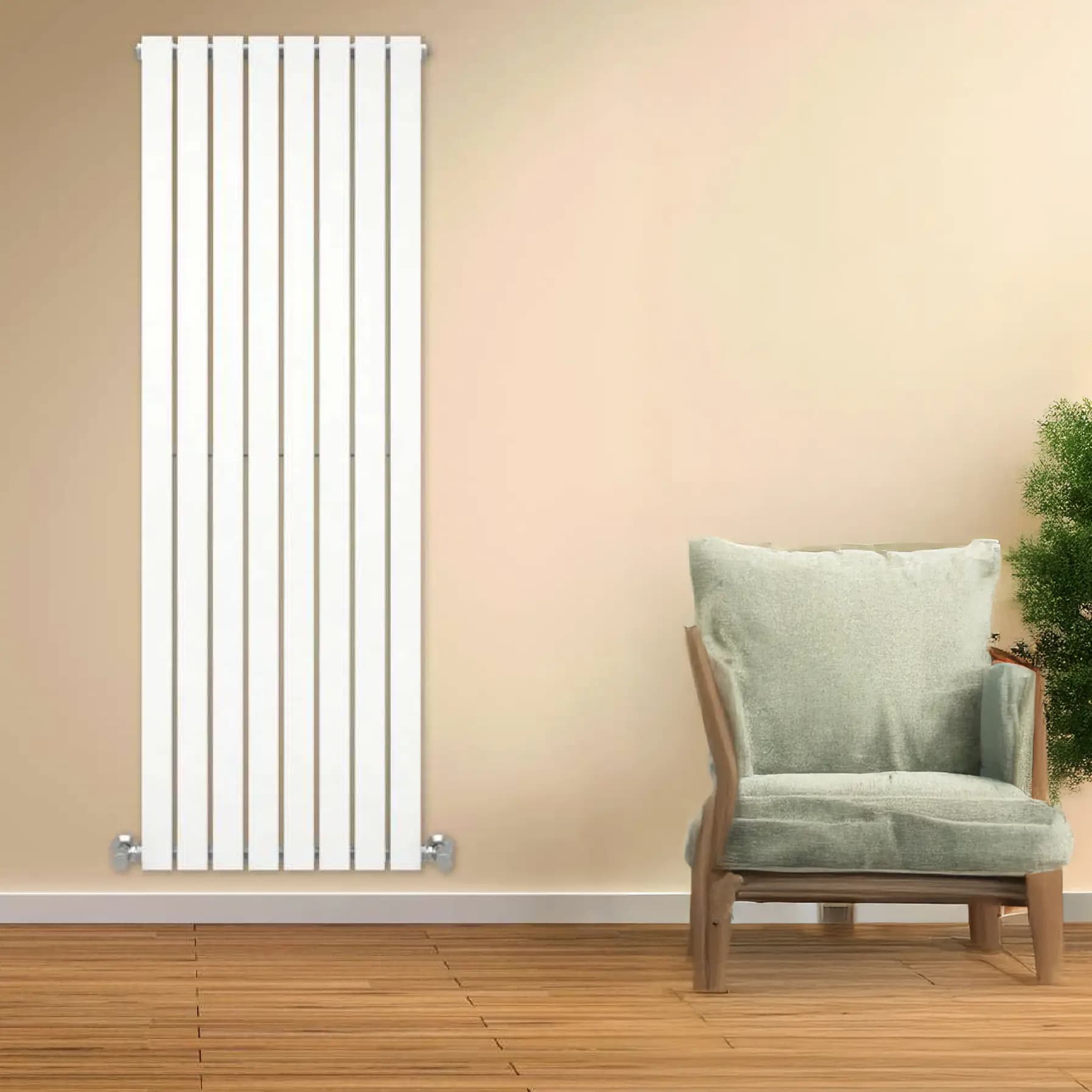 White Venice Double Designer Vertical Column Radiator 1800mm x 612mm Image 0