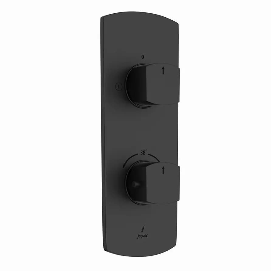 Jaquar Black Matt Kubix Aquamax 2 Outlet Thermostatic Shower Mixer Image 0
