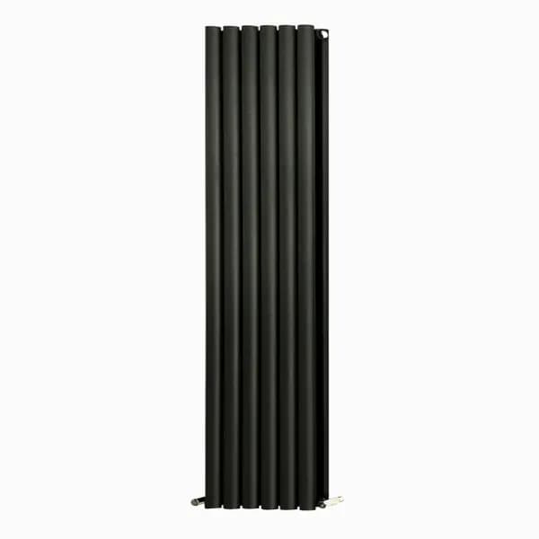Black Milan Double Designer Vertical Column Radiator 1800mm x 531mm Image 0