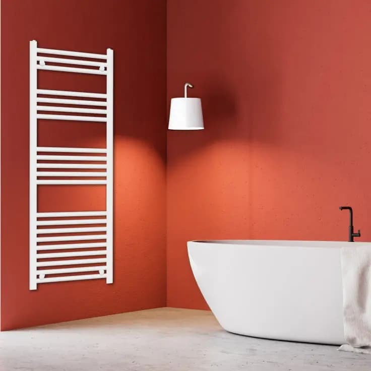 White Lyon Single Modern Vertical Towel Radiator 1000mm x 500mm Image 0