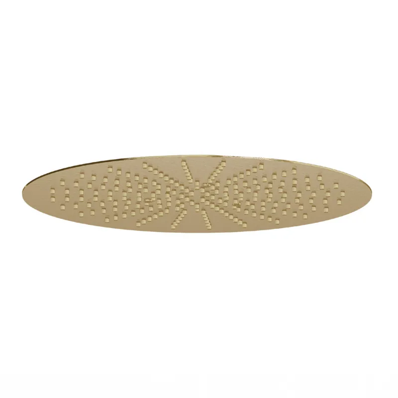 400mm Ceiling Mounted Overhead Shower Brushed Gold in Brushed Gold