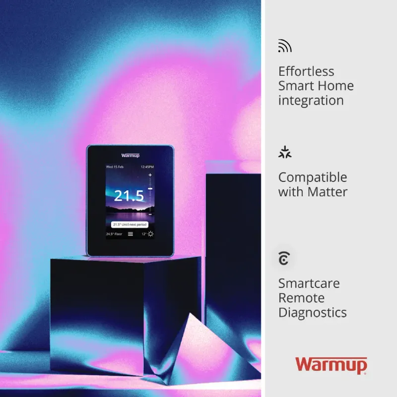 7iE Onyx Black Smart WiFi underfloor heating Thermostat - photograph 3