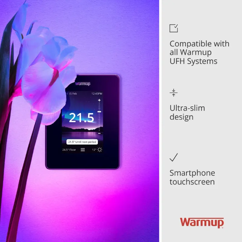 7iE Onyx Black Smart WiFi underfloor heating Thermostat - photograph 4