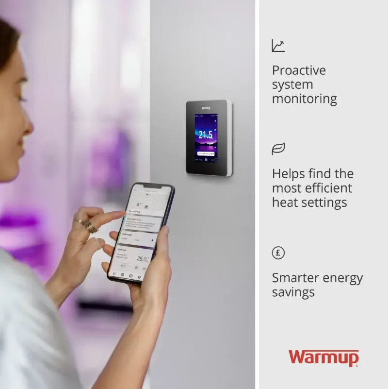 7iE Onyx Black Smart WiFi underfloor heating Thermostat - photograph 5