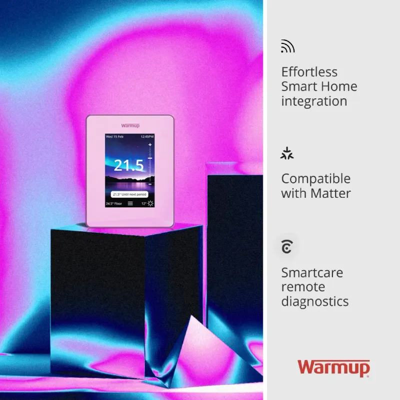 7iE Bright Porcelain Smart WiFi underfloor heating Thermostat - photograph 2