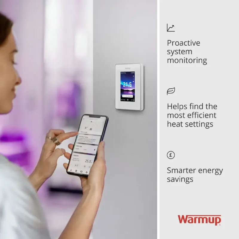 7iE Bright Porcelain Smart WiFi underfloor heating Thermostat - photograph 4