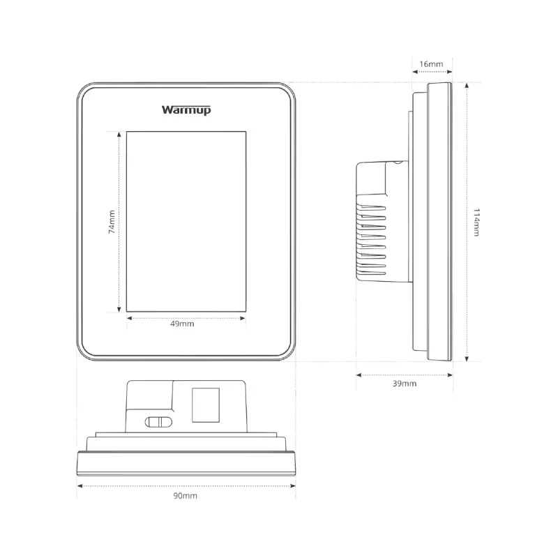 7iE Bright Porcelain Smart WiFi underfloor heating Thermostat - photograph 7
