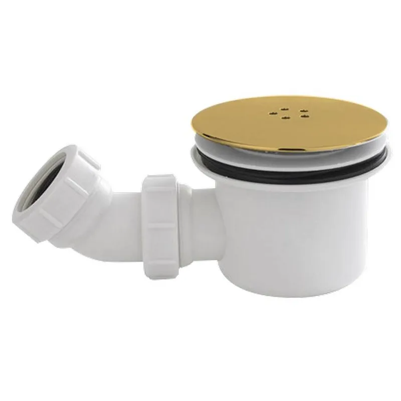 90mm Brass Fast Flow Shower Try Waste in Raw Brass (concealed)