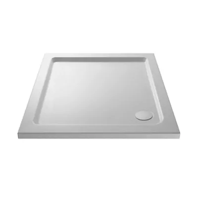 Acrylic White Shower Tray (1000 x 800mm) in White Gloss
