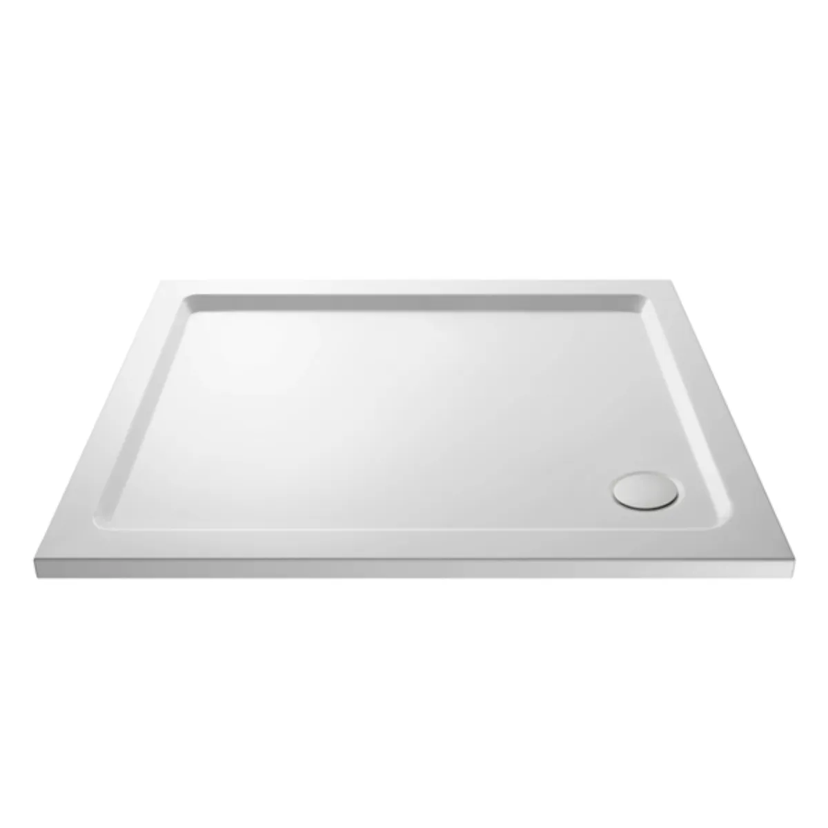 Acrylic White Shower Tray (1100 x 700mm) in White Gloss