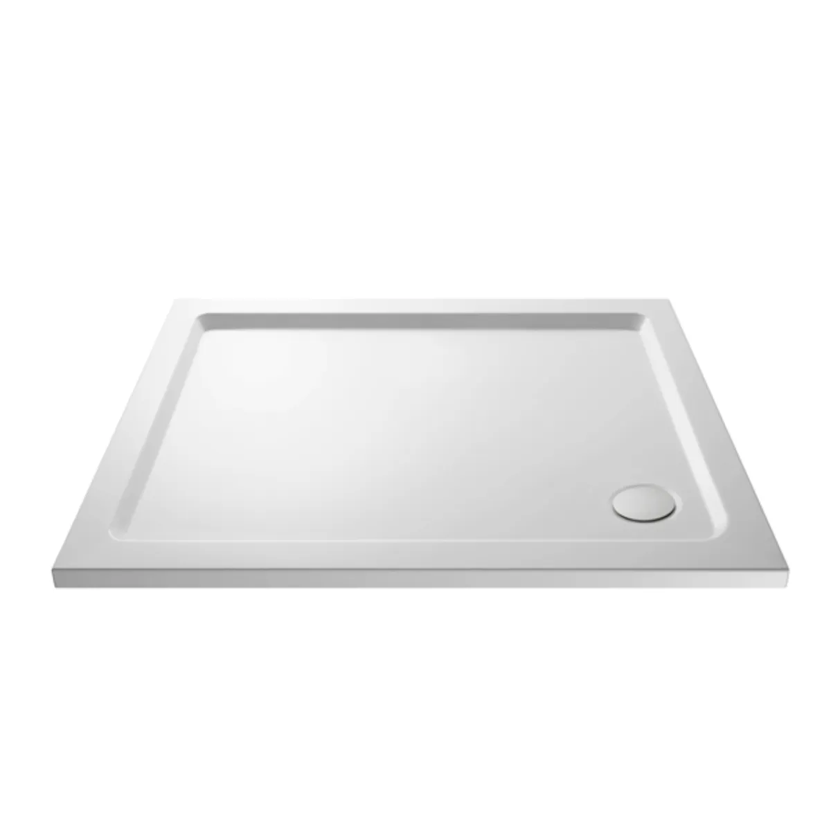 Acrylic White Shower Tray (1100 x 800mm) in White Gloss