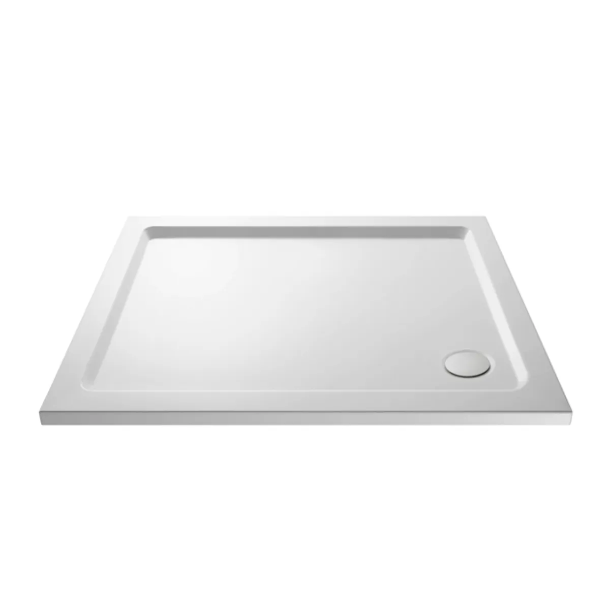 Acrylic White Shower Tray (1100 x 900mm) in White Gloss