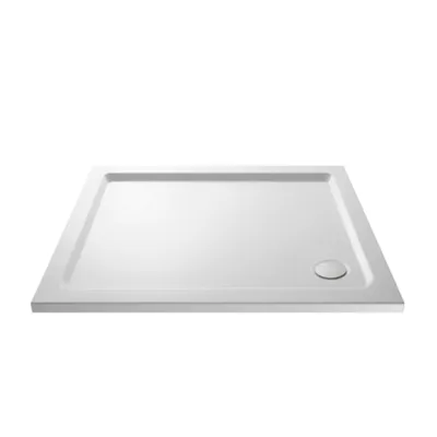 Acrylic White Shower Tray (1200 x 1000mm) in White Gloss