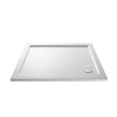 Acrylic White Shower Tray (1200 x 800mm) in White Gloss