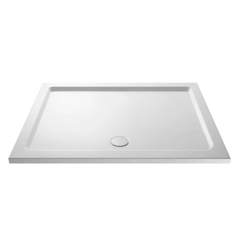Acrylic White Shower Tray (1400 x 700mm) in White Gloss