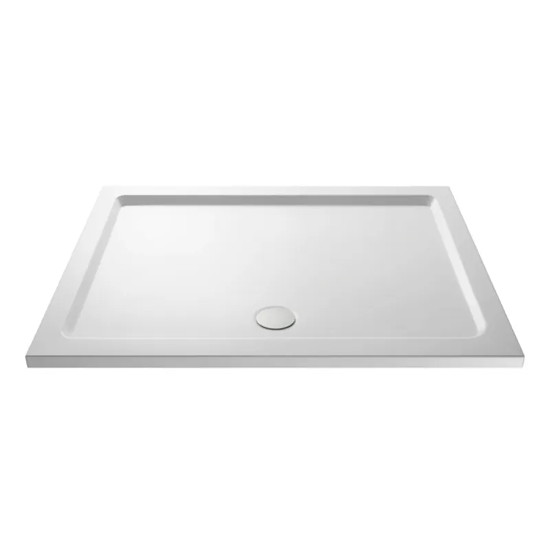 Acrylic White Shower Tray (1400 x 800mm) in White Gloss
