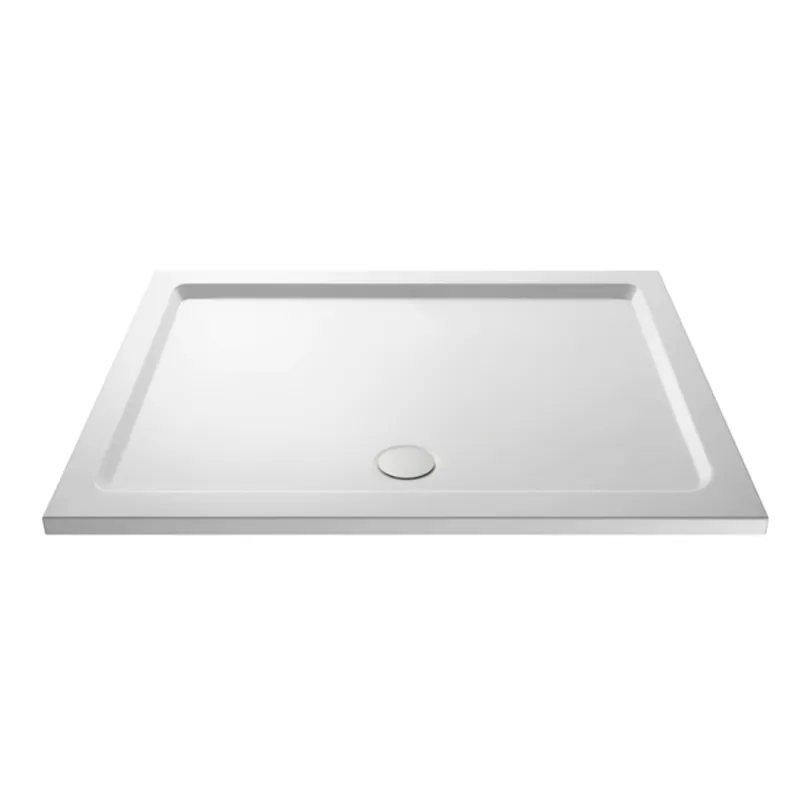 Acrylic White Shower Tray (1400 x 900mm) in White Gloss
