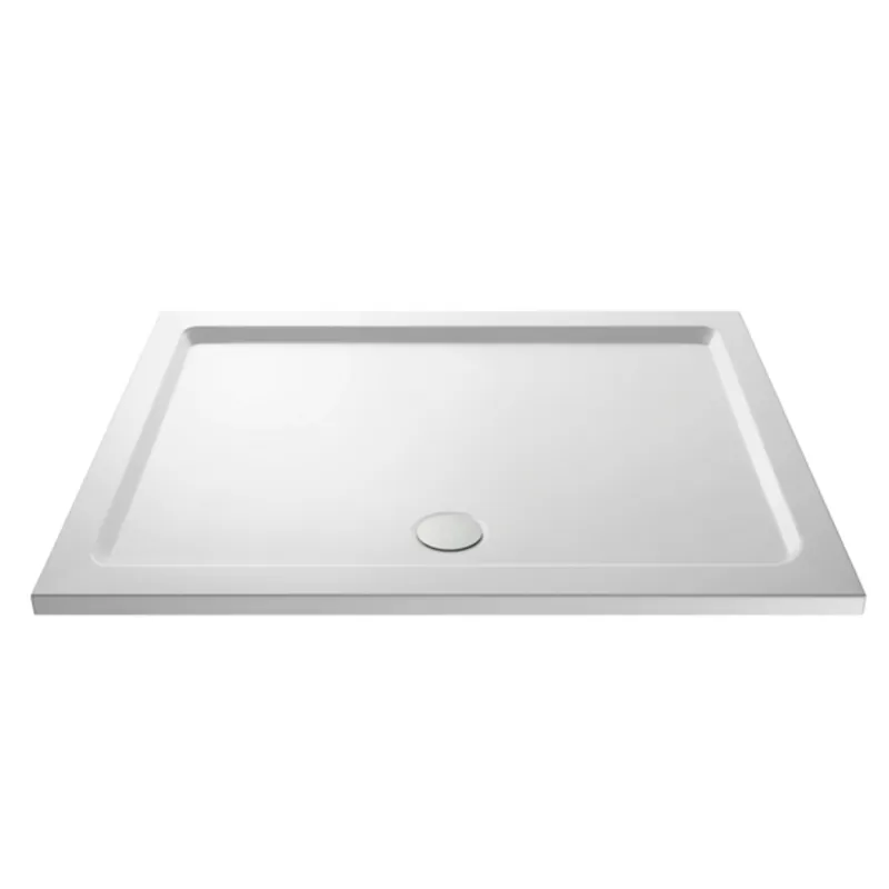 Acrylic White Shower Tray (1500 x 800mm) in White Gloss