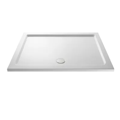 Acrylic White Shower Tray (1600 x 800mm) in White Gloss