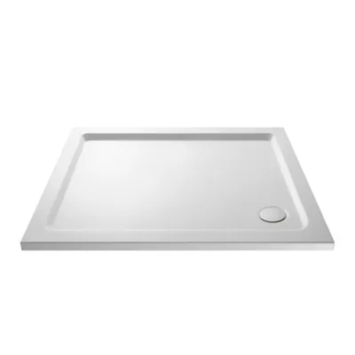 Acrylic White Shower Tray (900 x 900mm) in White Gloss