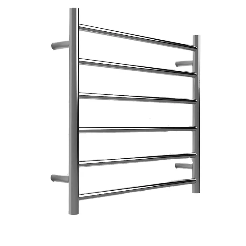 Anise 6 Bar Ladder Straight Round Towel Rail Polished in Polished