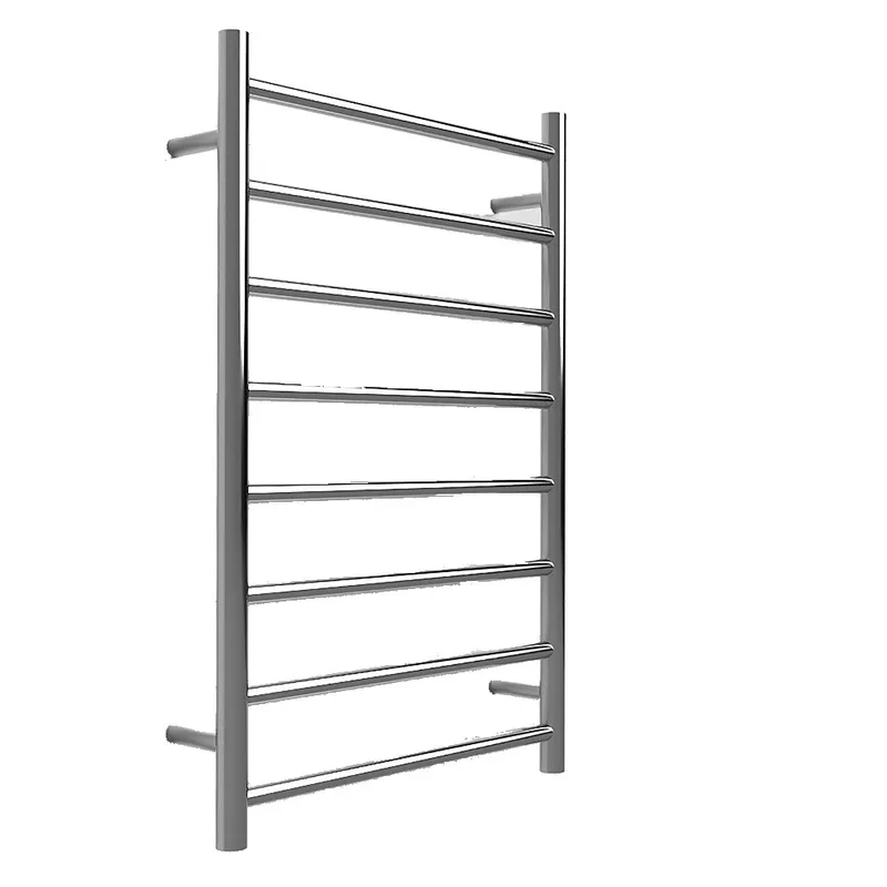 Anise 8 Bar Ladder Straight Round Towel Rail Polished in Polished