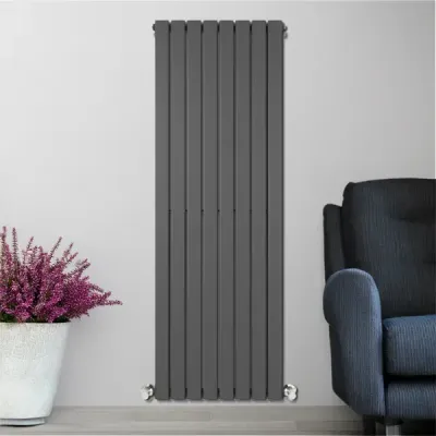 Anthracite Venice Double Designer Vertical Column Radiator 1600mm x 456mm