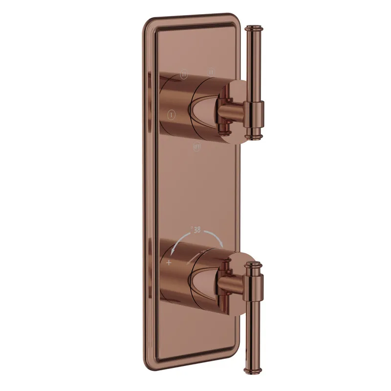 Artize Blush Gold PVD VIC Thermostatic Shower Mixer 4-way Outlets in Blush Gold