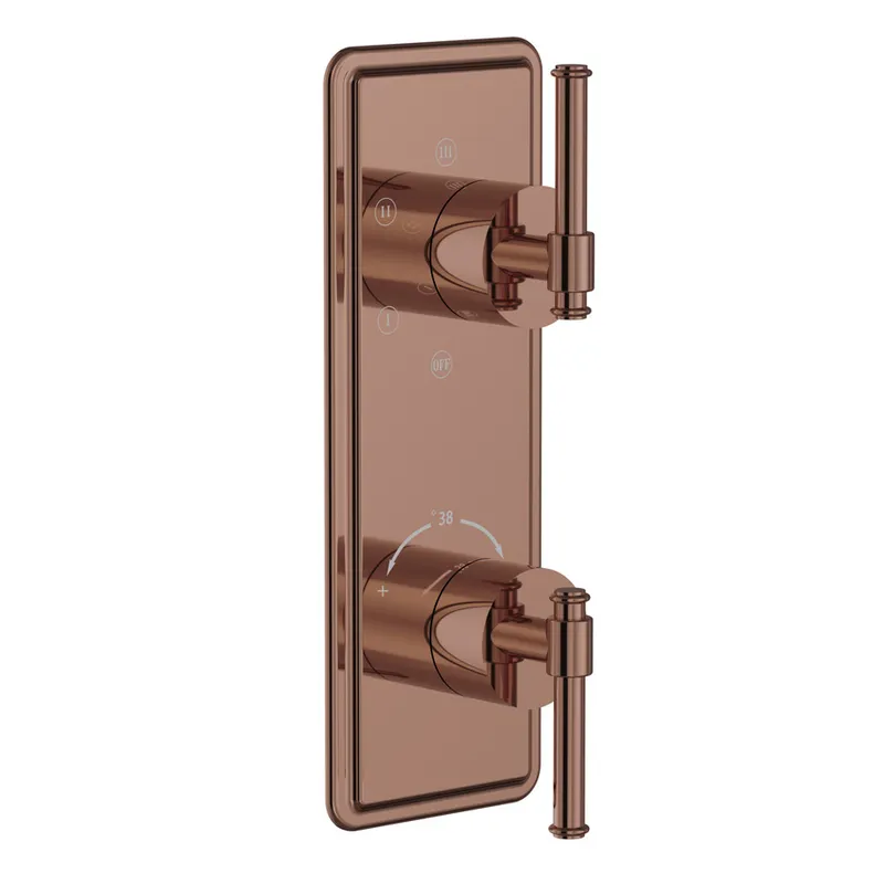 Artize Blush Gold PVD VIC Thermostatic Shower Mixer 5-way Outlets in Blush Gold