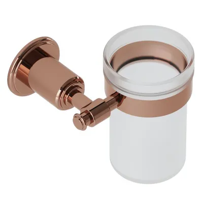 Artize Blush Gold PVD VIC Tumbler Holder (frosted glass) in Blush Gold