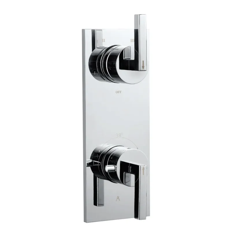 Artize Chrome Linea Thermostatic shower valve with 5-way outlets in Chrome