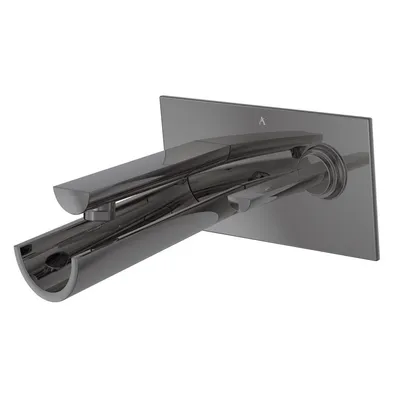 Artize Confluence Black Chrome Joystick in-wall Basin Mixer in Black Chrome