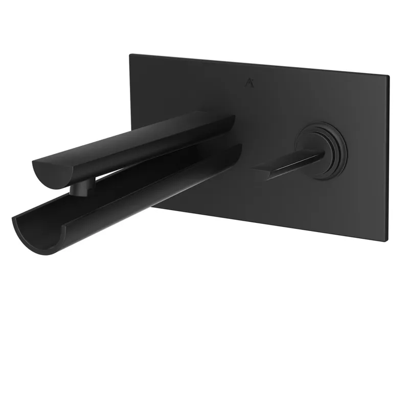 Artize Confluence Black Matt Joystick in-wall Basin Mixer in Black Matt