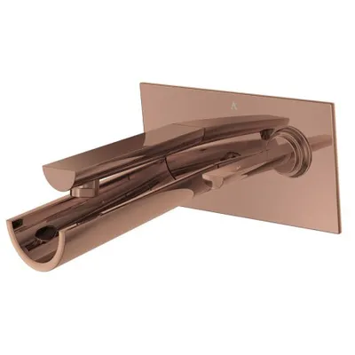 Artize Confluence Blush Gold PVD Joystick in-wall Basin Mixer in Blush Gold