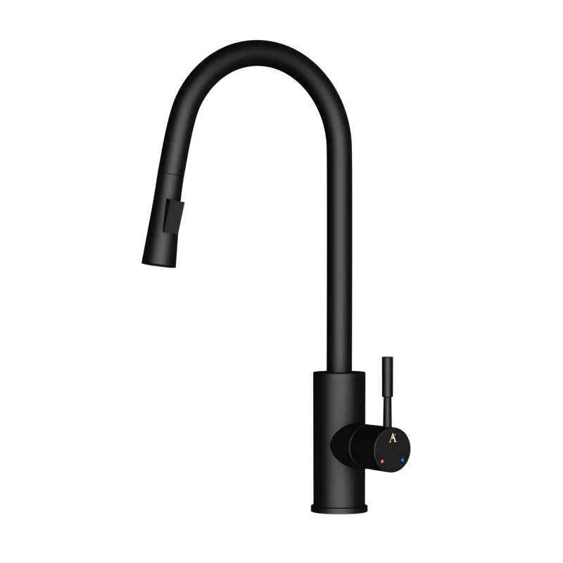 Artize FLO2 Black MattSingle Lever Pulldown Sink Mixer with spray in Black Matt
