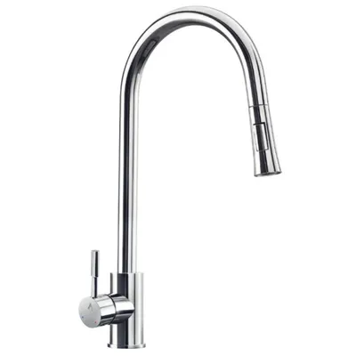 Artize FLO2 Chrome Single Lever Pulldown Sink Mixer with spray in Chrome