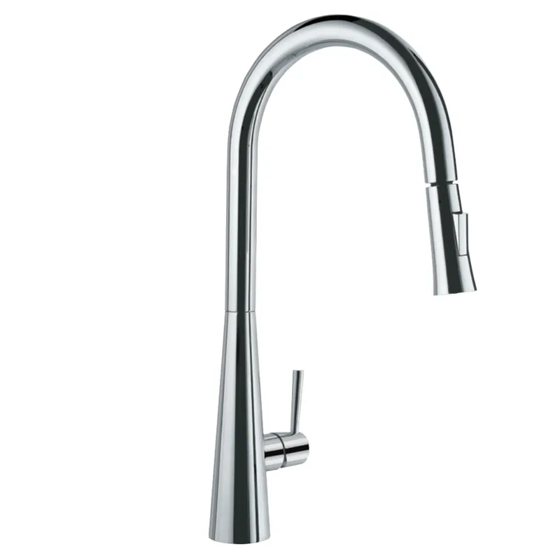 Artize FLO2 ChromeSingle Lever Spring Pulldown Sink Mixer with spray & aerated flow sprayhead in Chrome